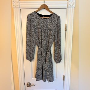 Black/Blue floral Loft Dress - 12